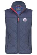 New Zealand Autotau bodywarmer donkerblauw effen rits normale fit