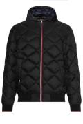 Tommy Hilfiger winterjas afneembare capuchon zwart gewatteerd