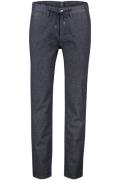 New Zealand Modern Fit pantalon grijs gemêleerd katoen