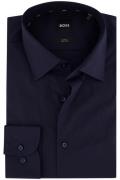 Donkerblauw Hugo Boss overhemd H-HANK slim fit