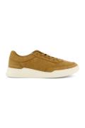 Tommy Hilfiger sneakers camel effen leer met veters