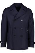 Portofino winterjas navy effen knopen normale fit wol