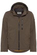 Camel Active winterjas bruin effen rits capuchon