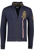 vest opstaande kraag Aeronautica Militare donkerblauw katoen