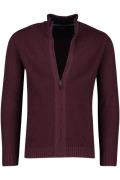 Katoenen Portofino vest bordeaux rits