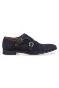 Floris van Bommel nette schoenen donkerblauw effen leer suede