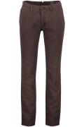 Gardeur chino bruin slim fit katoen