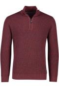 Casa Moda wijde fit sweater bordeaux katoen