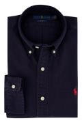 Polo Ralph Lauren casual overhemd normale fit donkerblauw effen katoen