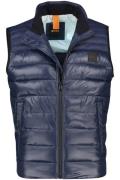 Hugo Boss bodywarmer donkerblauw normale fit synthetisch effen rits