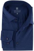 katoenen Desoto business overhemd slim fit donkerblauw