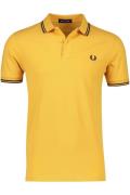 Fred Perry polo slim fit geel effen katoen korte mouw