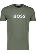 Groen Hugo Boss t-shirt normale fit effen