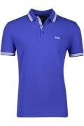 Hugo Boss polo blauw effen katoen normale fit paddy