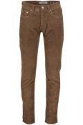 Pierre Cardin bruine ribbel broek modern fit