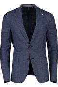 Strellson colbert donkerblauw effen katoen slim fit met borstzak