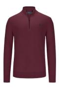 Trui half zip Polo Ralph Lauren rood effen katoen