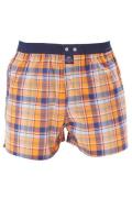 Mc Alson boxershort donkerblauw oranje geruit