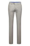 Gardeur katoenen slim fit lichtgrijze pantalon flatfront model