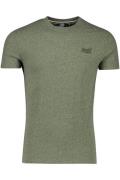 Superdry t-shirt groen gemêleerd katoen ronde hals