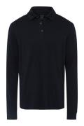 Brax polo normale fit katoen en lyocell donkerblauw effen