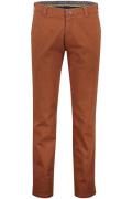 Meyer broek chino Rio oranje effen katoen