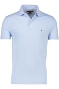 Tommy Hilfiger polo lichtblauw katoen slim fit 3-knoops