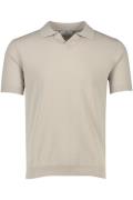 Thomas Maine t-shirt beige v-hals katoen-stretch