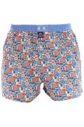 Mc Alson boxershort blauw rood vlaggen print katoen