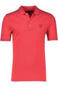 Lyle & Scott poloshirt met korte mouwen slim fit roze effen katoen