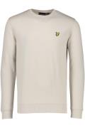 Katoenen Lyle & Scott sweater ronde hals beige