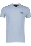 katoenen Superdry t-shirt effen blauw