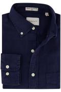 Gant regular fit overhemd donkerblauw linnen