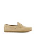 Tommy Hilfiger leer beige instapper laag