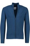 State of Art vest blauw katoen wijde fit