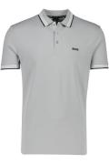 Regular fit Hugo Boss green polo grijs katoen Paddy