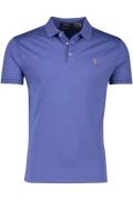 Polo Ralph Lauren katoenen 3-knoops polo custom slim fit blauw gemêlee...