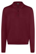 Maerz polo lange mouw bordeaux merino