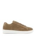 Suède sneakers Blackstone bruin effen leer