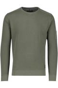 Casa Moda katoenen sweater ronde hals effen groen