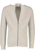 State of Art Vest beige effen katoen wijde fit