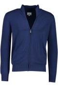 State of Art Vest donkerblauw katoen wijde fit