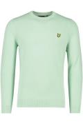 katoenen Lyle & Scott trui ronde hals effen groen