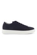 Blackstone lage sneakers donkerblauw veters effen