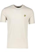 Lyle & Scott t-shirt beige effen katoen slim fit