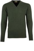 William Lockie pullover donkergroen lamswol