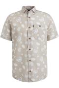 Vanguard casual overhemd korte mouw beige printje