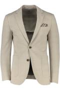 Born With Appetite colbert slim fit beige geruit