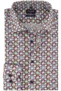 Olymp business overhemd Luxor Modern Fit blauw met multicolor print