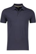 katoenen Boss Pallas polo normale fit effen donkerblauw